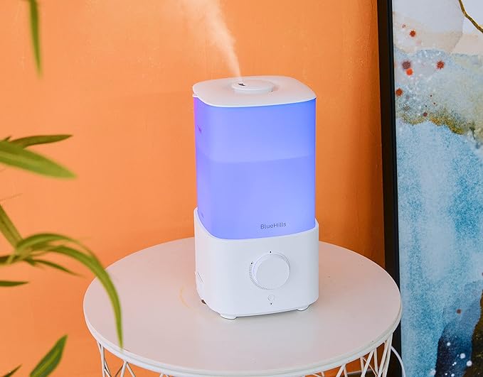 BlueHills Premium Set of Two Large 4000 ML Tall and 2300 ML XL Essential Oil Diffusers Humidifier Combo for Large Room Home with Décor LED Lights Great Gift – Value Pack of White