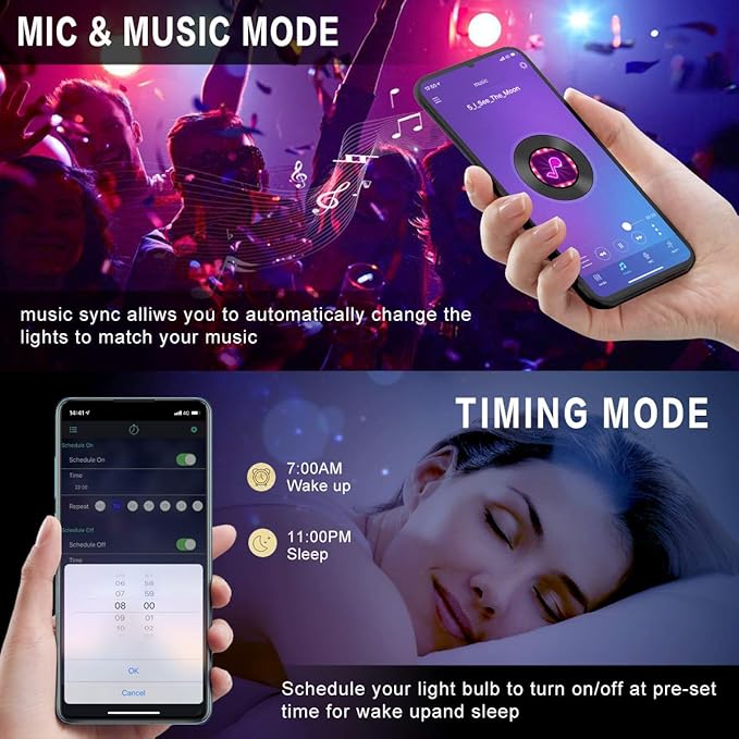 L8star LED Strip Lights, 5M/16.4ft Flexible Strip Light SMD 5050 RGB with Bluetooth Controller Changing Tape Lights kit with LED Sync to Music for TV,Bedroom,Kitchen Under Counter, Under Bed Lighting