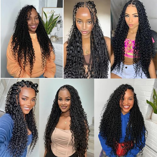 Hailookmey Human Braiding Hair for Boho Braids 150g Deep Wave Human Hair for Braiding 3 Bundles/Pack No Weft Curly Human Hair Extensions for Braids (Natural Black Color,24 Inch)
