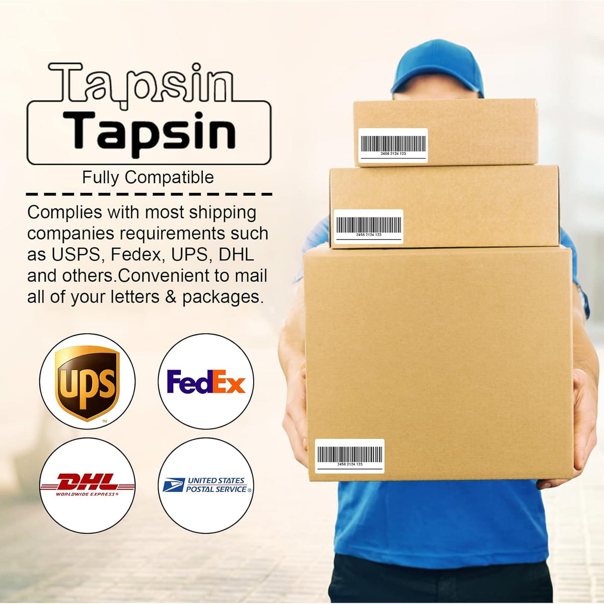 10up 1000 Sheets Sticker Labels Compatible Laser/Ink Jet Shipping Labels, 2" X 4" Labels for Shipping/Mailing (10000 Labels)