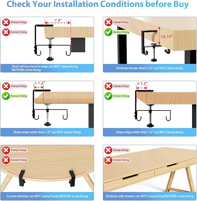 KEEGH Large 36" Under Desk Cable Management Tray - Under Desk Cord Organizer - Clamp/Screw Mount - Support Upto 70lbs - Fabric Wire Management - Gaming/PC Cable Raceways - Cord Hiders for Office/Home