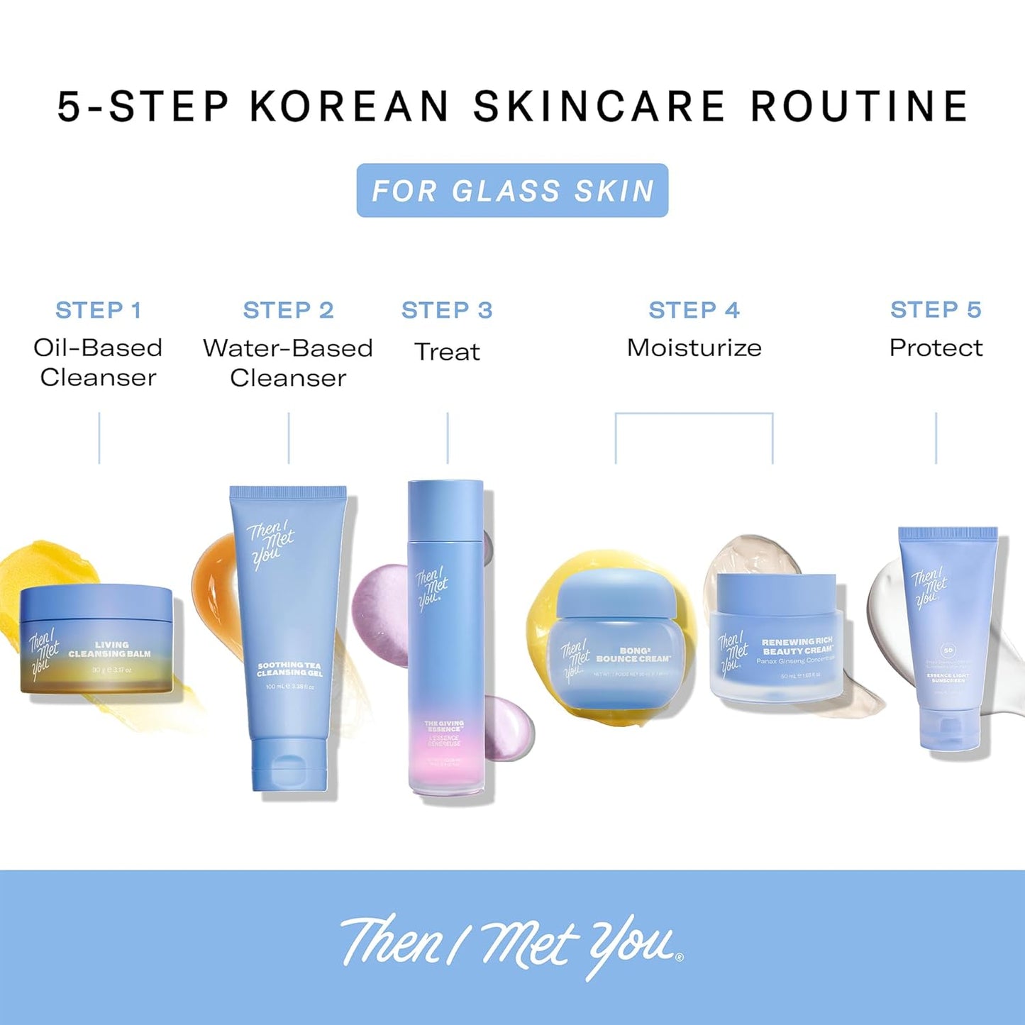 Then I Met You Essence Light Sunscreen, Broad Spectrum SPF 50 Lotion PA+++, with Hyaluronic Acid, Vegan, Cruelty-Free, 1.69 oz