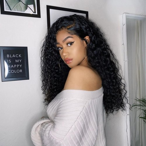 MOMOSHERO Water Wave Human Hair Bundles - Natural Black Wet & Wavy Curly Sew In Weave, Soft & Shed-free 12A 100% Brazilian Virgin Remy Hair - 3 Bundles, 12, 14, 16 Inch