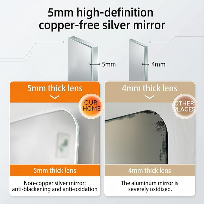 LAIYA 24V Full-Power Oval LED Bathroom Vanity Mirror,36X22inch Frameless Backlit Mirror with Light, Smart Anti-Fog Waterproof Mirror with Memory Function Dimmable Lighted Mirror