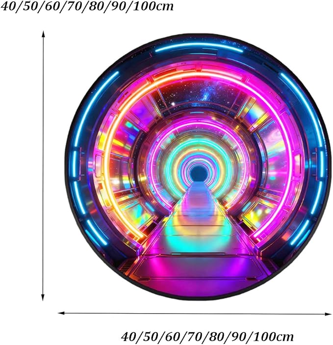DAJIAYIQI LED Light Decor Wall Art, 3D Wall Sculpture Decoration with Aluminum Frame, Full-screen LED Illuminated Panel, Technological Glowing Wall Art for Bars Hotels E-sports Room(B,100cm)
