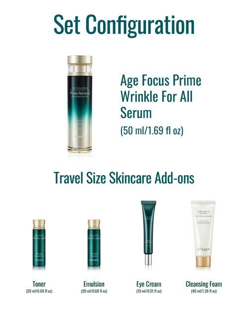 ISA KNOX Age Focus Prime Wrinkle For All (4.9fl oz) - Plant-Based Korean Skin Care Solution for Skin Elasticity & Moisturization by LG Beauty. Daytime Retinol.