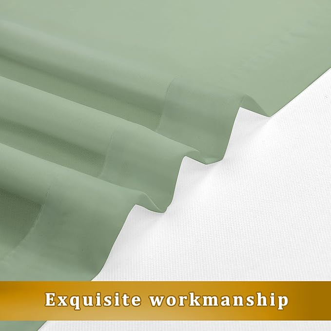 Aiyufeng Sage Green Curtains Sheer - Fresh Semi Sheer Window Covering, Light & Airy Privacy Sheer Panels for Bedroom Living Room Patio Glass Door, 40 inch Width x 54 inch Length, Set of 2