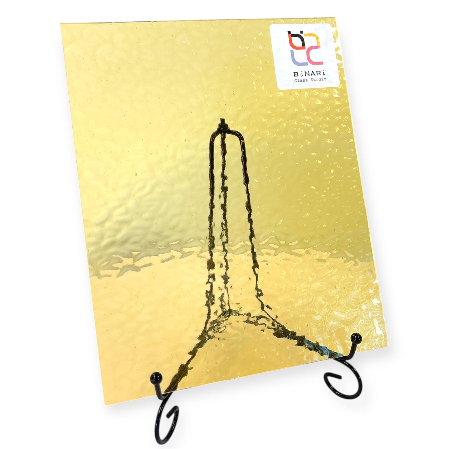 Wissmach Stained Glass Sheet: Light Amber English Muffle (8"x12""-1 Sheet) | Curated by BiNARi Glass Studio"