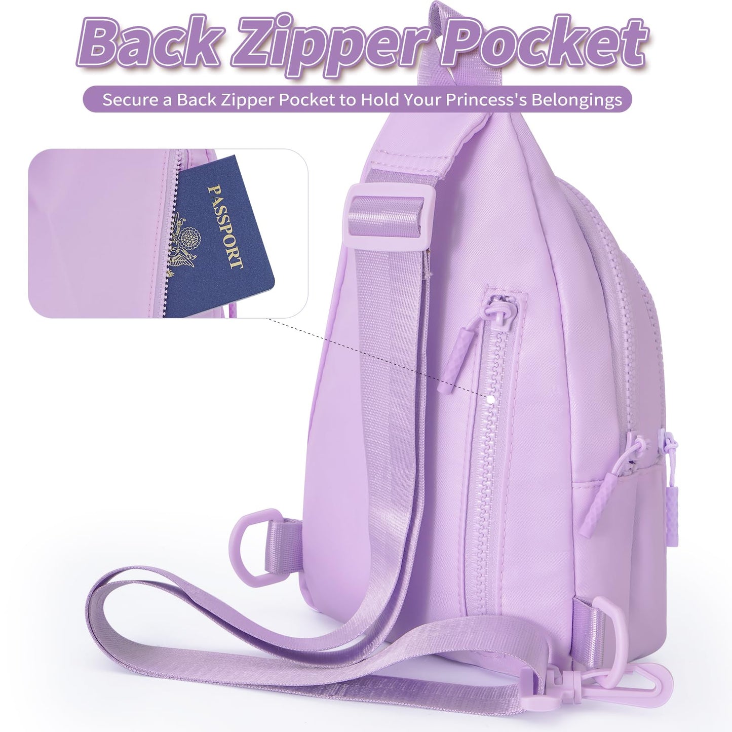Fystdtote Birthday Gift for 5 6 7 8 9 10 11 12 13 14 15 16 Year Old Girls Fanny Pack Crossbody Bags for Women,Cute Trendy Stuff - Lavender,A