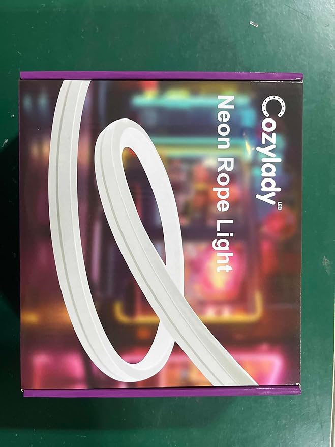 Cozylady 120Ft (60Ft * 2 Rolls) RGB LED Neon Rope Lights for Bedroom, 36m LED Strip Lamp with Double Sided Adhesive Tape, App/Remote Control DIY Lights Decorate The Outdoor and Indoor of Your Home