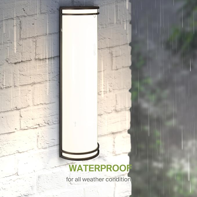ASD 24 Inch LED Outdoor Sconce Lights - 25W 120-277V 3000K 4000K 5000K Bronze Exterior Lighting Fixtures, Dimmable Exterior Lights for House, Modern Patio Wall Light Fixture ETL 2 Pack