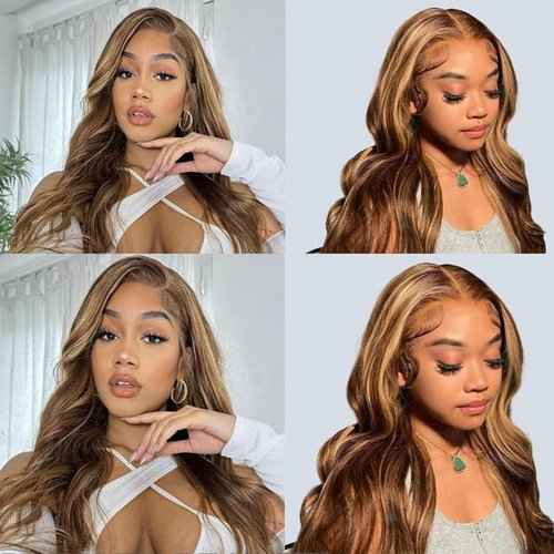 Fabimiya Water Wave P4/27 Human Hair Bundles 14 16 18 Inch Unprocessed Brazilian Virgin Hair Bundles P4/27 Human Hair Quick 11A Weave Hair Extension