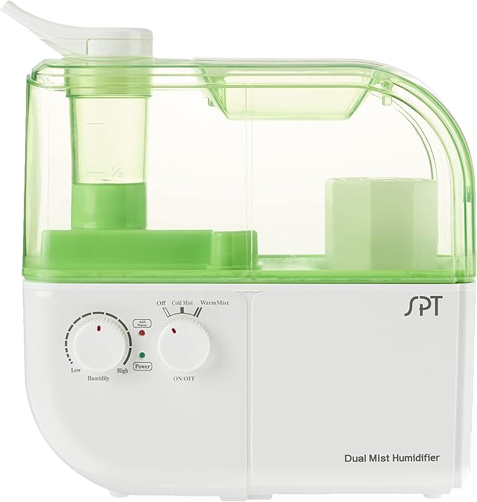 SPT SU-4010G Dual Mist Humidifier with ION Exchange Filter, Green