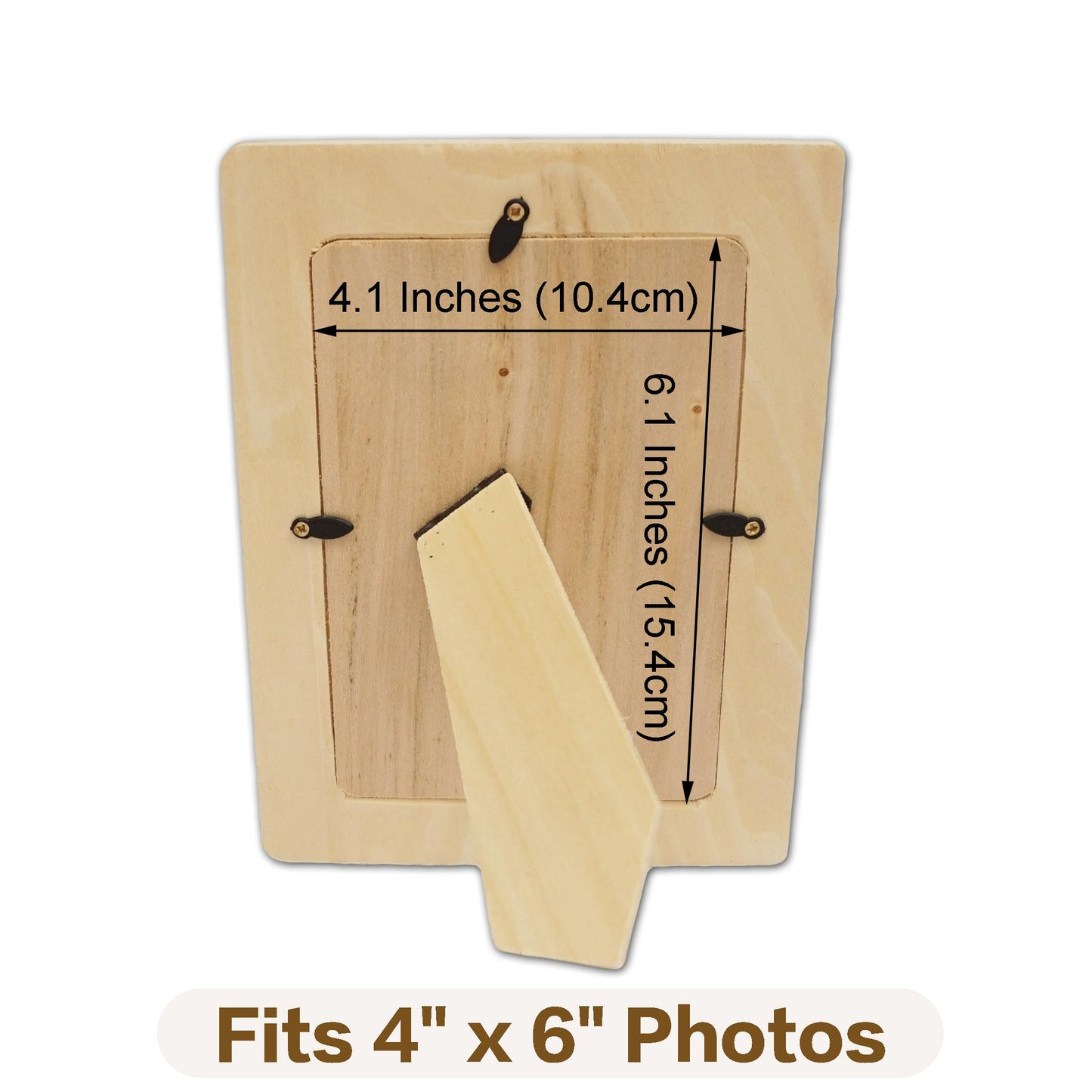 LWR CRAFTS Wooden DIY Photo Frame 4" x 6"" Pack of 2"
