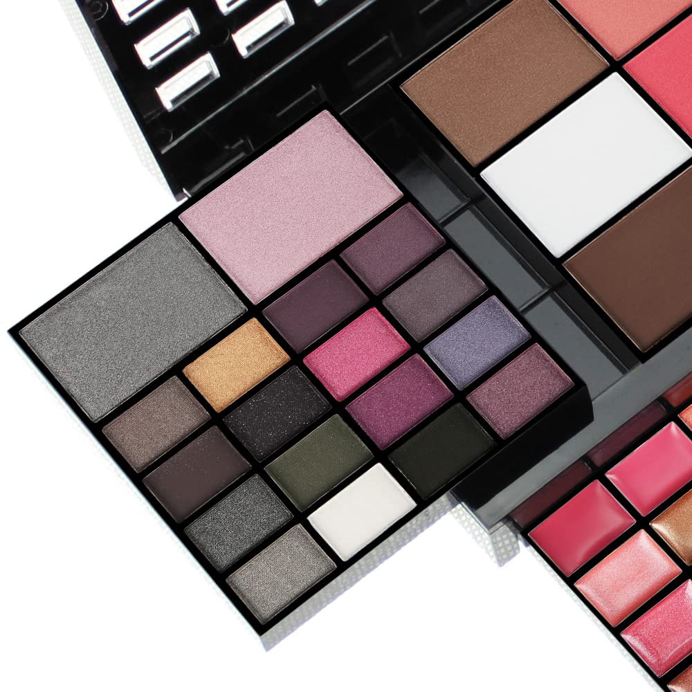 74 Colors Cosmetic Makeup Palette Set Kit Combination with Eyeshadow Facial Blusher Eyebrow Powder Face Concealer Powder With Mirror + 13pcs brush All-in-One Makeup Kit