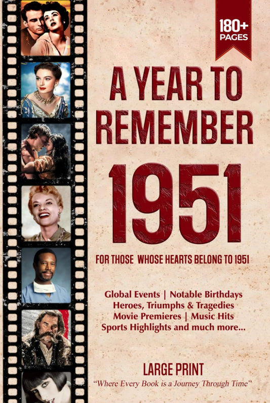 A Year To Remember 1951 History Book: A Nostalgic Tribute for the Radio Babies with Heartfelt Memories of 1951 – An Ideal Gift for Birthdays, Anniversaries, and Special Occasions