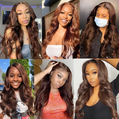 Condescension Brazilian Human Hair Bundles 20 22 24 Inch Body Wave 3 Bundles Human Hair 100% Unprocessed Remy Brazilian Virgin Weave Hair Chocolate Brown 4 for Women