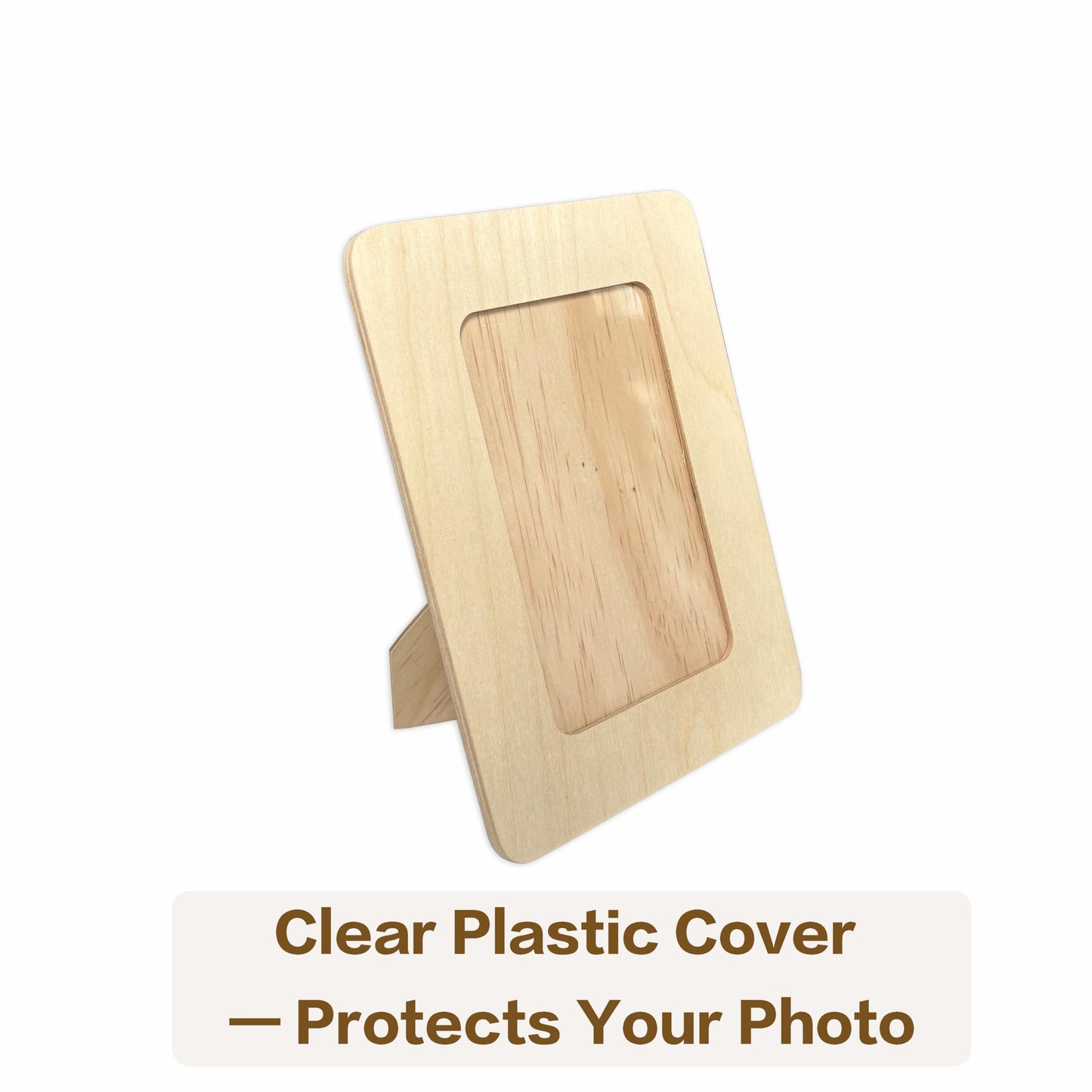 LWR CRAFTS Wooden DIY Photo Frame 4" x 6"" Pack of 2"