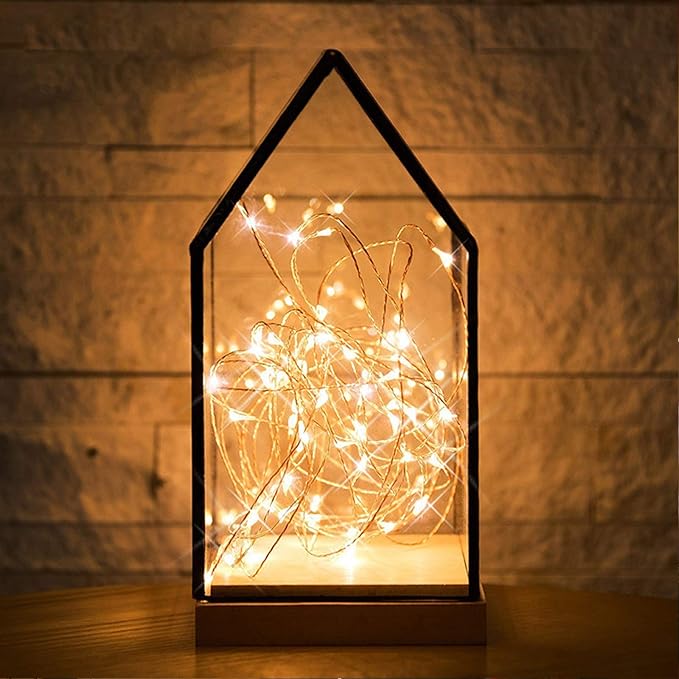 RUICHEN 20 Ft 120 LED USB Fairy String Lights with On/Off Switch, Waterproof Copper Wire Lights for Bedroom Wall Ceiling Wreath Crafts Christmas Wedding Party, Warm White