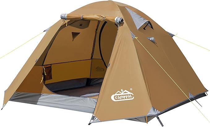 2-3 Person Tent - Waterproof Windproof 4 Season Tent for Backpacking, Hiking, Hunting, Motorcycling & Biking