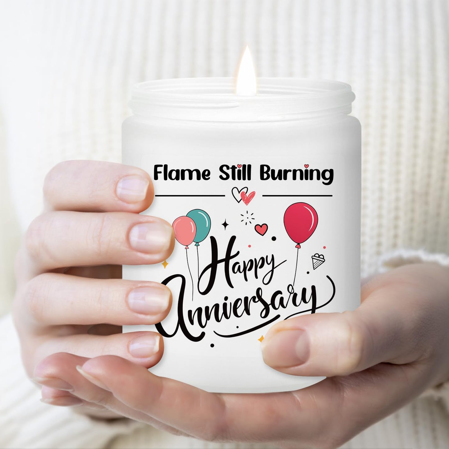Volufia Anniversary Candle - Anniversary, Romantic Aniversario Gifts for Women, Couples, Her, Him, Girlfriend, Boyfriend, Wife, Husband - Lavender Scented Candles