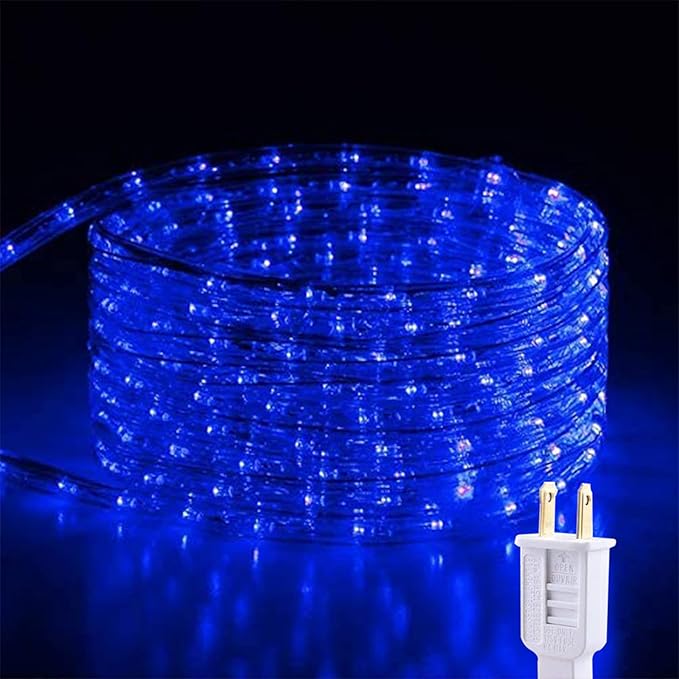 150ft LED Rope Lights Outdoor, 1080 LED Connectable and Flexible Tube Lights with 8 Modes, Waterproof LED Rope Lighting for Garden, Patio, Bedroom, Party, Pool, Indoor Outdoor Decoration (Blue)