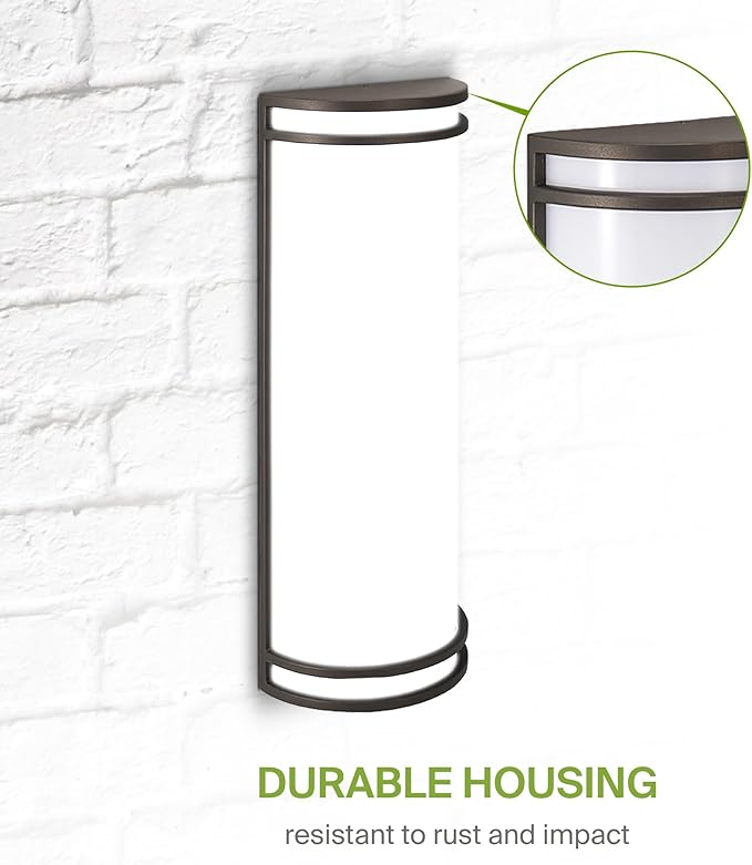 ASD 18 Inch LED Outdoor Sconce Lights - 20W 120-277V 3000K 4000K 5000K Bronze Exterior Lighting Fixtures, Dimmable Exterior Lights for House, Modern Patio Wall Light Fixture ETL