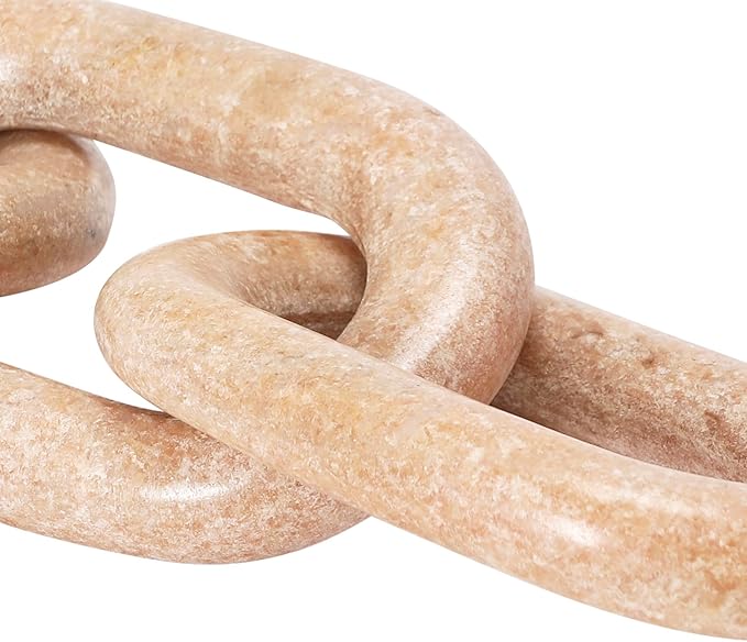Bloomingville Decorative Marble Chain, Variegated Blush Tones