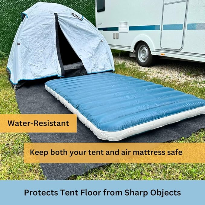 Tent Carpet Mat Camping Floor Rug Waterproof Durable Thick Portable and Foldable Lightweight Pad Insulated Picnic Non-Slip Carpet Outdoor Accessory (58" x 72")
