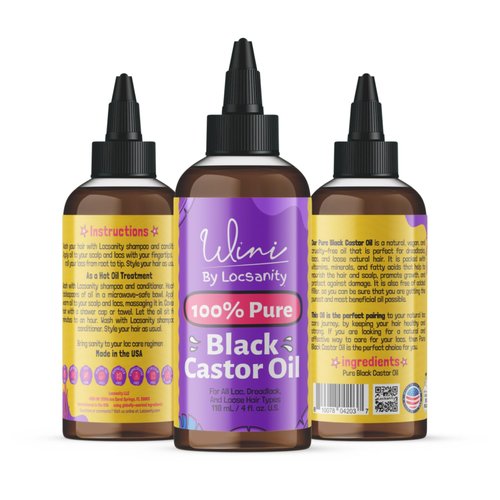Wini by Locsanity Loose Natural Haircare Bundle for Healthy, Moisturized Hair - Pomade, Growth Oil, Jamaican Castor oil, Coconut Oil, Jojoba Oil, Argan Oil