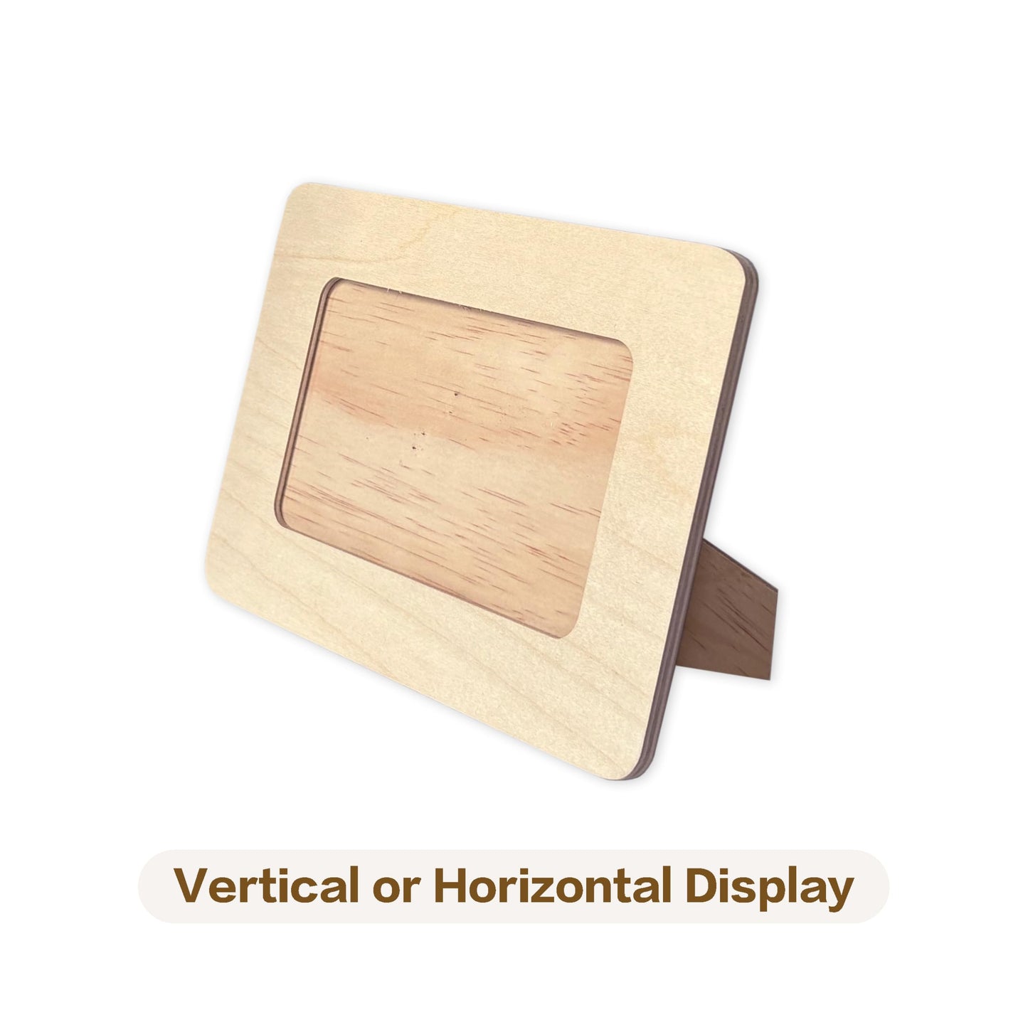 LWR CRAFTS Wooden DIY Photo Frame 4" x 6"" Pack of 2"
