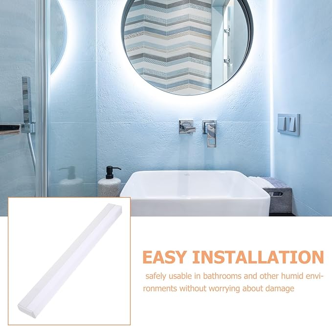 NUOBESTY 24w Led Makeup Light Mirror for Bathroom Vanity Brightness Fog Design Modern Front Light Fixture for Makeup Application and Grooming