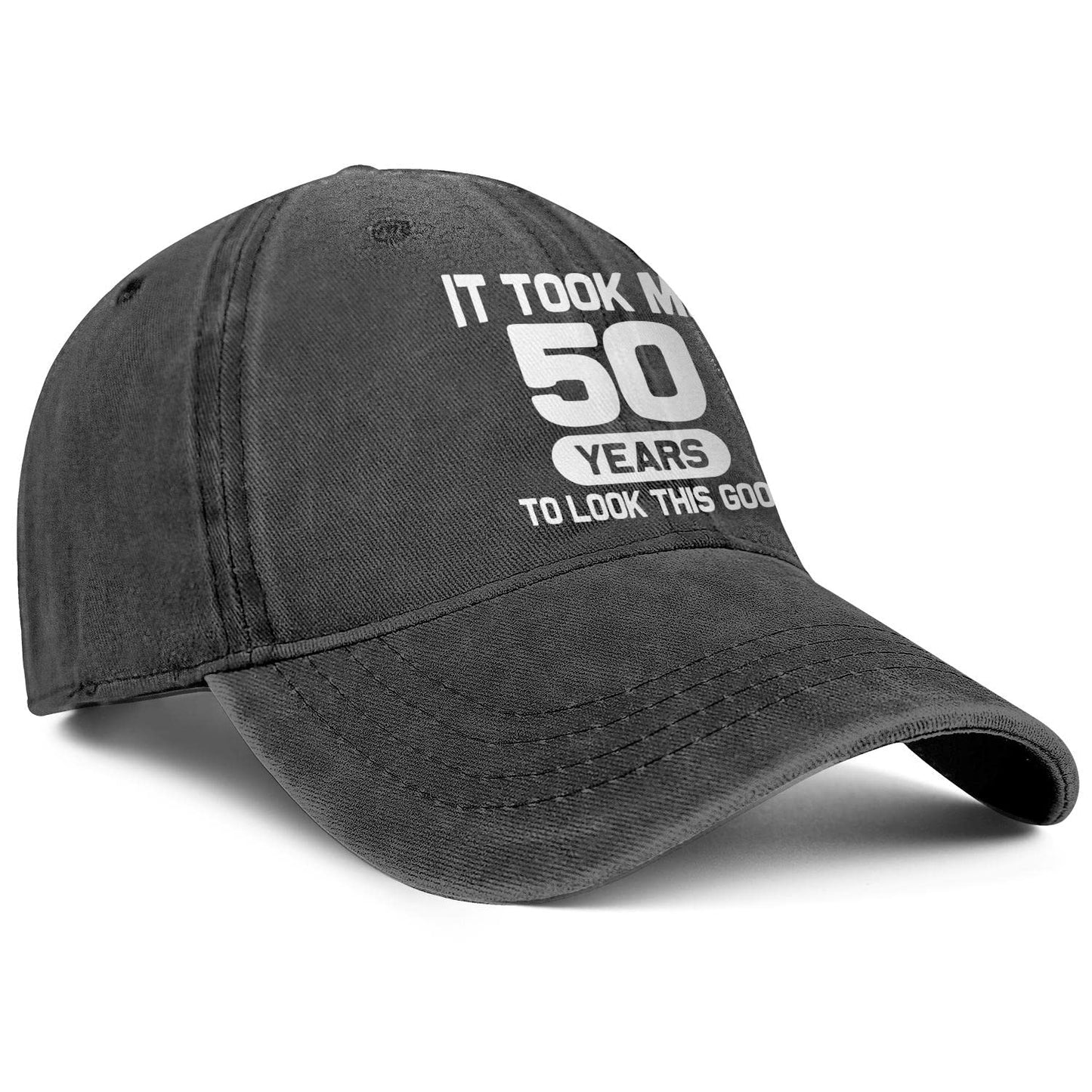 50th Birthday Gifts for Him Her 50 Year Old Gifts Ideas Men Women It Took Me 50 Years to Look This Good Hat Washed Cotton Hat
