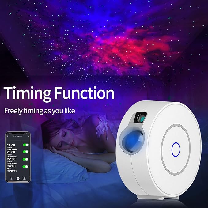 CHIGIH Smart Galaxy Projector, LED Starry Sky Night Light Star Projector, Nebula Ceiling Night Light App & Voice Controlled Northern Lights Projector for Room Bedroom Parties Decor Birthday Gifts