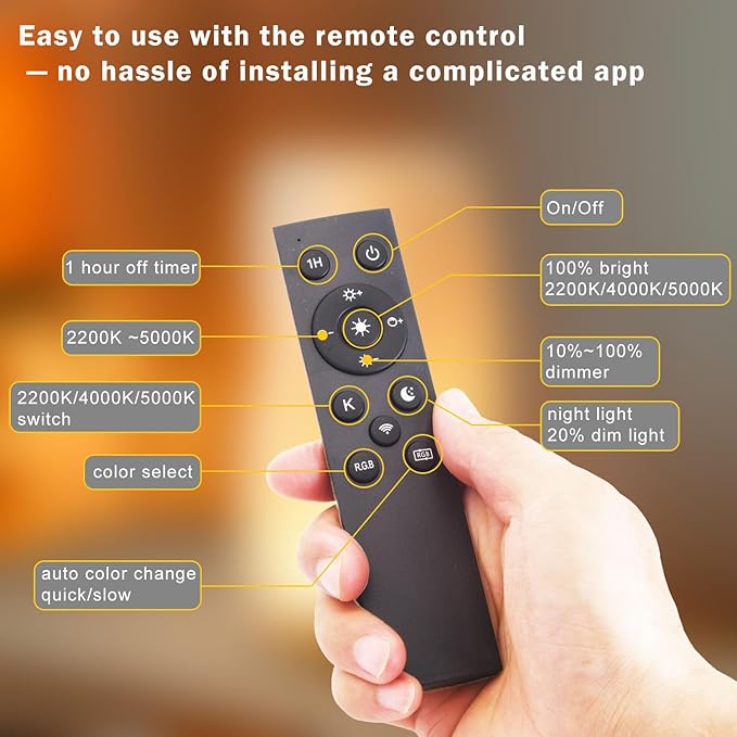 Small LED Table Lamp for Bedroom,RGB Color Changing Desk Light,Remote Control Light Brown