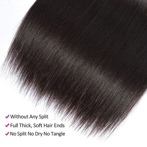 Giginger Bundles Human Hair 22 24 26 Inch Human Hair Bundles Natural Black Unprocessed Quick Weave Soft Sewn In Hair Extensions for Black Women
