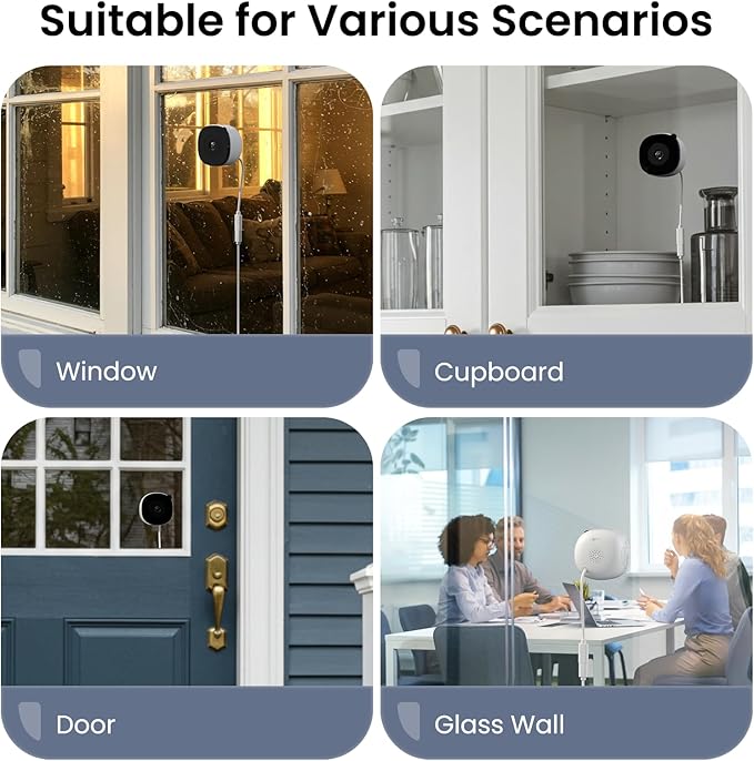 2K Window Cameras for Home Security- 5Ghz & 2.4Ghz WiFi Window Camera, Color Night Vision, Motion & Human Detection, Continuous 24/7 Recording, Cloud(Optional) & Local Storage, K1 1P