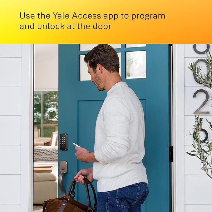 Yale Assure Lock 2 Deadbolt, Lifetime Brass Key-Free Smart Lock with Bluetooth Connected Touchscreen Keypad for Code Entry (No Wi-Fi), YRD420-BLE-P05