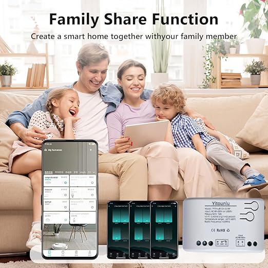 Tuya WiFi Intelligent Temperature Sensor | 85-250V Dry Contact Relay | Monitoring Intelligent Module | Device Sharing | Compatible with Alexa Google