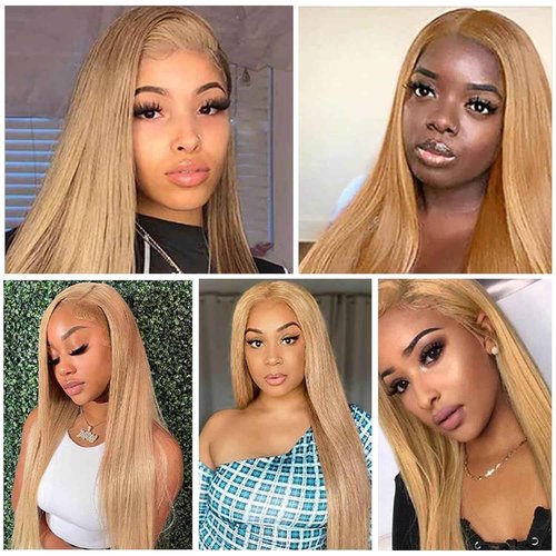 Habiliana Bundles Human Hair 18 20 22 Inch Straight Brown 27 Human Hair Bundles 11A Unprocessed Brazilian Virgin Quick Weave Hair Extensions for Black Women