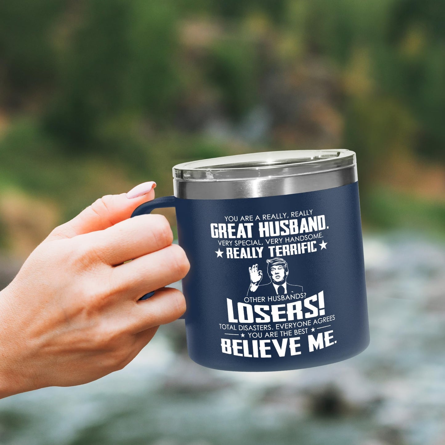 Gifts for Husband - Husband Gifts from Wife - Wedding Anniversary, Birthday, Fathers Day Gift for Him - Love Gift Ideas for Him - 14 Oz Stainless Steel Coffee Mug