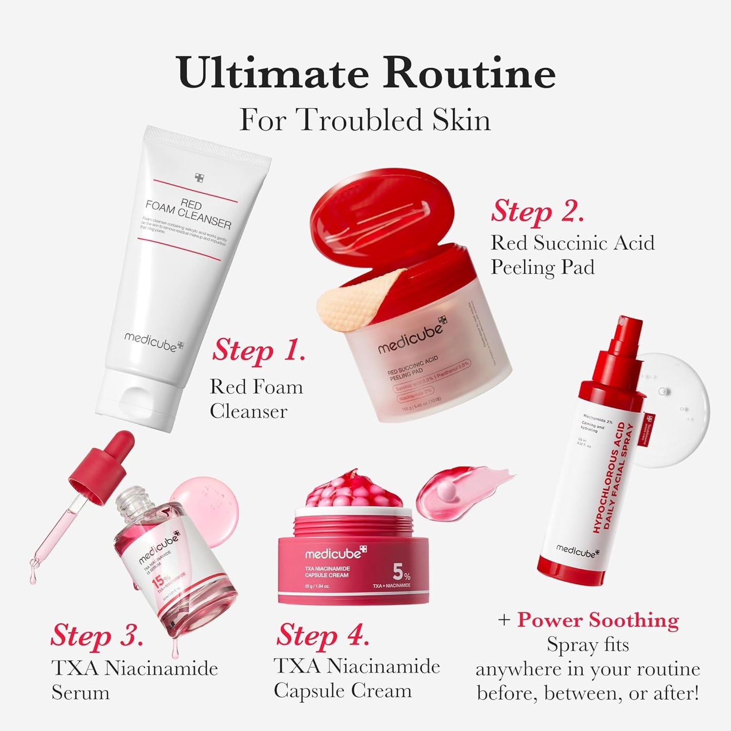 medicube Red Foam Cleanser - Deeply cleanses, remove impurities, control sebum, | Korean Skincare
