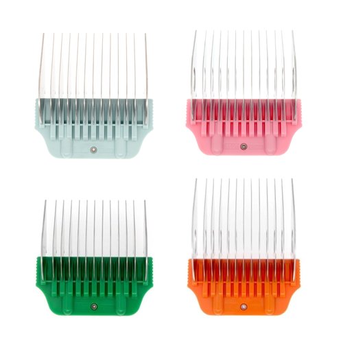22mm 25mm 32mm 38mm Wide Clipper Guard Attachment Set for A5 Series Clippers| Stainless Steel Blade for Professional Dog Groomers| Snap-On/Off Design Wide Guard Combs for Dog Grooming
