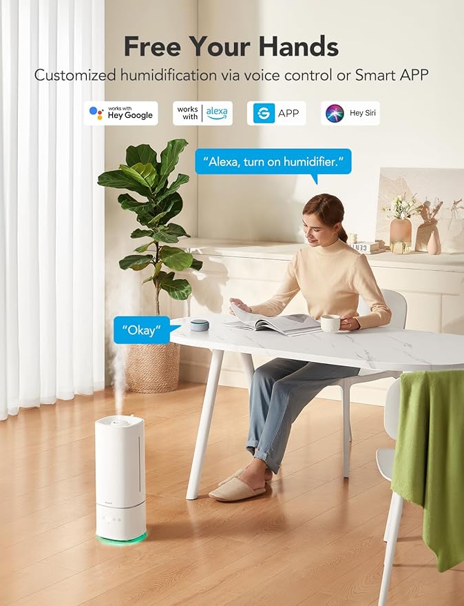 GoveeLife Humidifiers for Bedroom H7142 bundle with GoveeLife Smart Humidifier for Bedroom Large Room H7145
