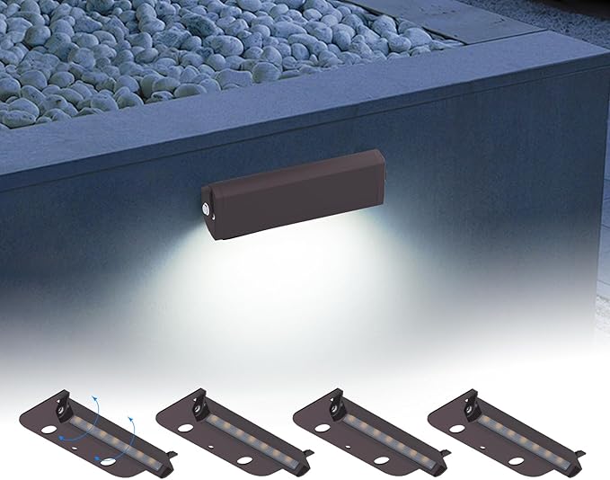 4 Packs 4inch LED 1.8W Hardscape Lighting,12V AC/DC Low Voltage Retaining Wall Light Paver Lighting,5000K Daylight White Outdoor Step Light,50,000 Hours Lifespan