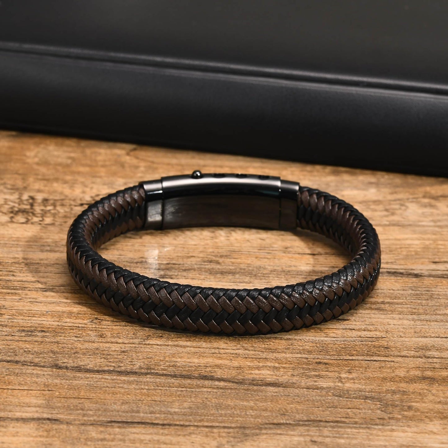 VNOX Christian Gifts For Men- Personalized Religious Gift For Men Pre-Engraved Inspirational Christian Faith Bible Verse Quote Mens Leather Bracelet,Joshua 1.9,Personalized Christmas Gifts For Men,