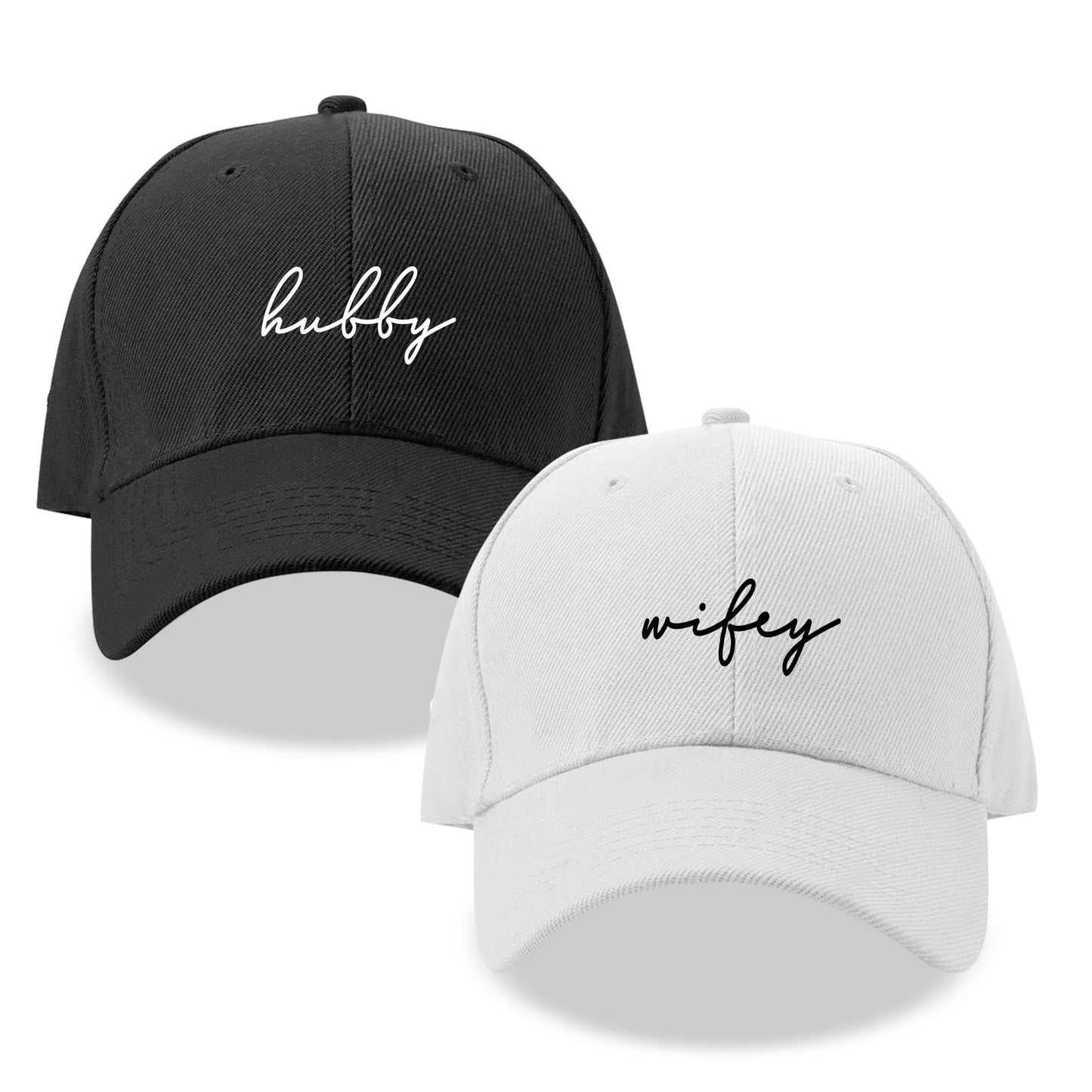 GroomBrideGifts Wedding Gifts for Couples, Hubby & Wifey Baseball Hats, Bridal Shower Gifts, Unique Gift for Engagement, Wedding, Honeymoon, Newly-Married Anniversary