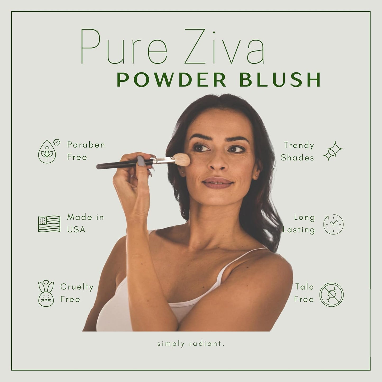 Lotus Pink Light Baby Pink Blush Pressed Cheek Color Powder, Talc & Paraben Free, 4 Grams, No Animal Testing & Cruelty Free