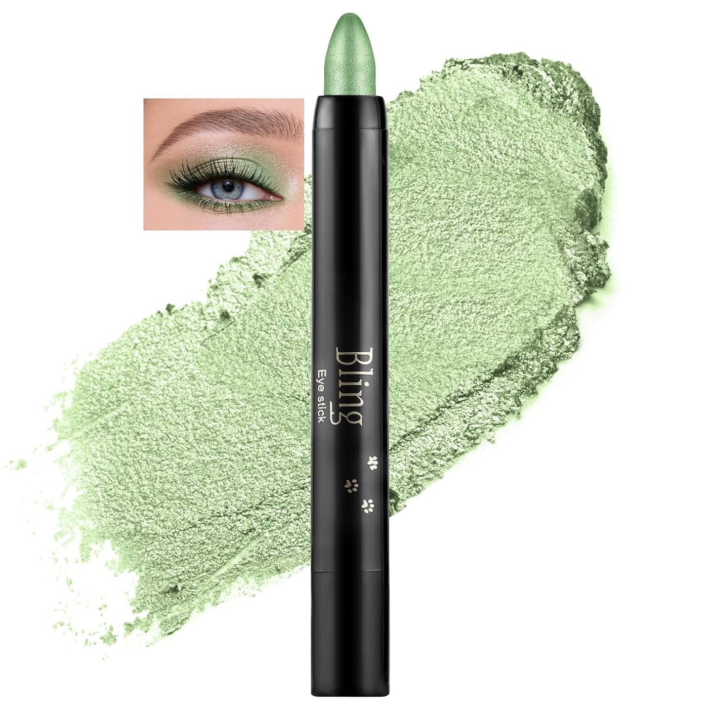 Boobeen Waterproof Eyeshadow Stick Crayon - Shimmer Cream Eyeshadow Pen for Glitter Eye Makeup, Easy to Use (012#)