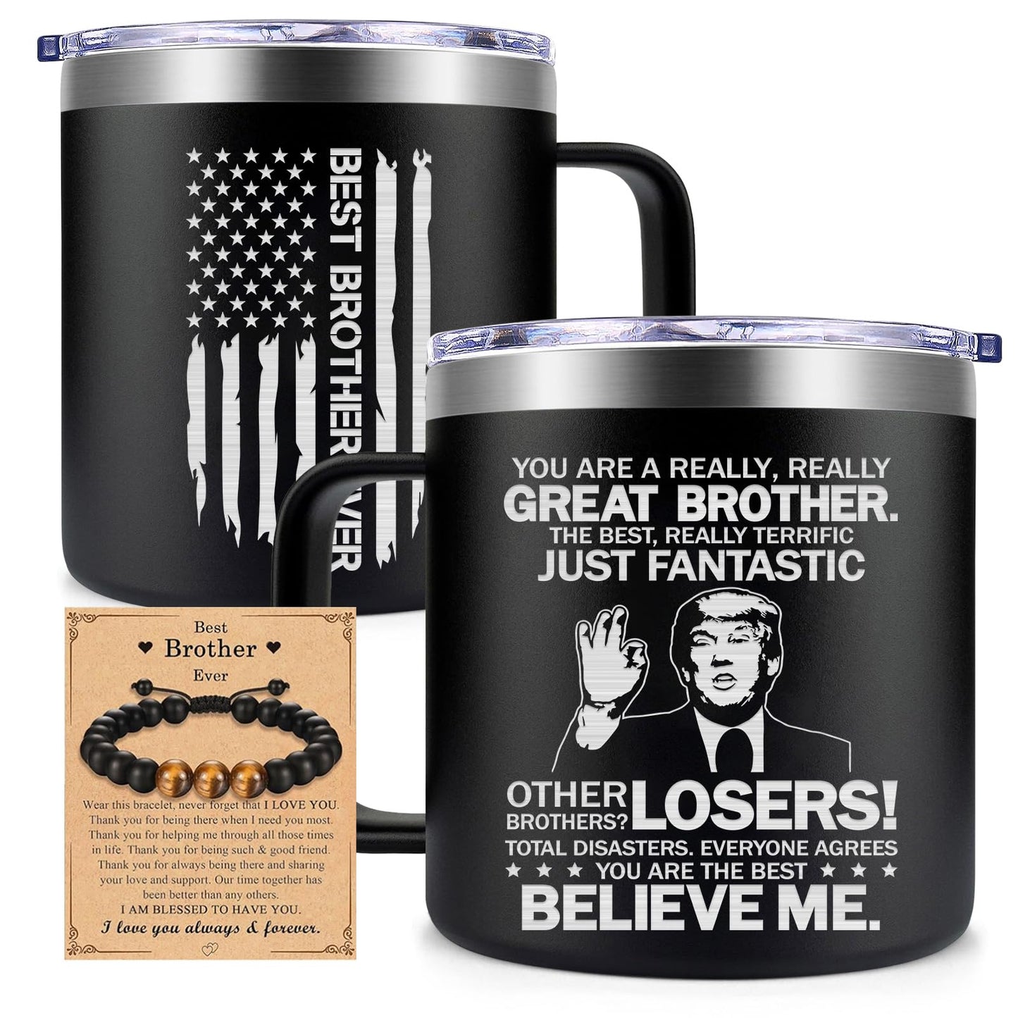 Fufendio Gifts for Brother - You Are a Really Really Great Brothers Mug 14oz - Big Brother Gift from Sister - Fathers Day Birthday Christmas Gifts for Old Little Brothers